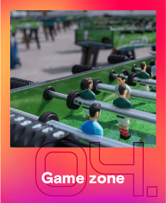 Game Zone para acompañantes y participantes.